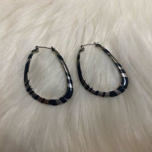 Lia Sophia Zebra Hoop Earrings